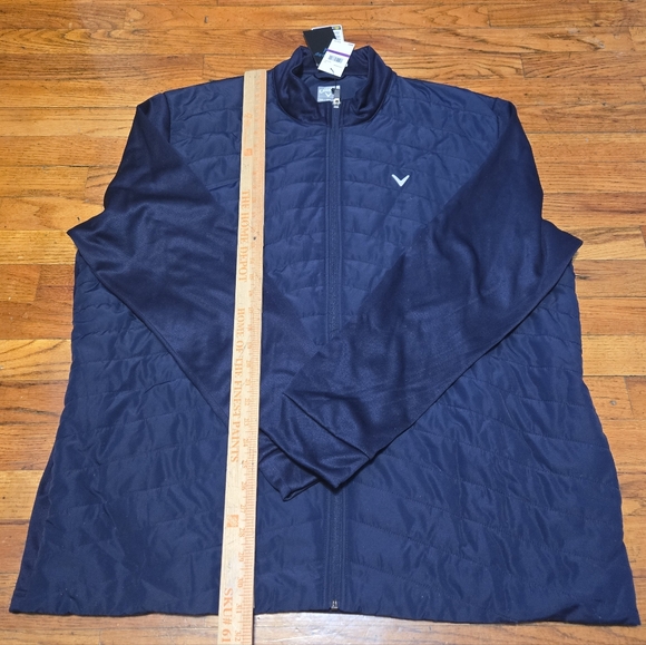 Callaway Golf XXL Full Zip Quilted Jacket Peacoat Blue UPF 50- NWT CGRFD0D4BC - Picture 4 of 9